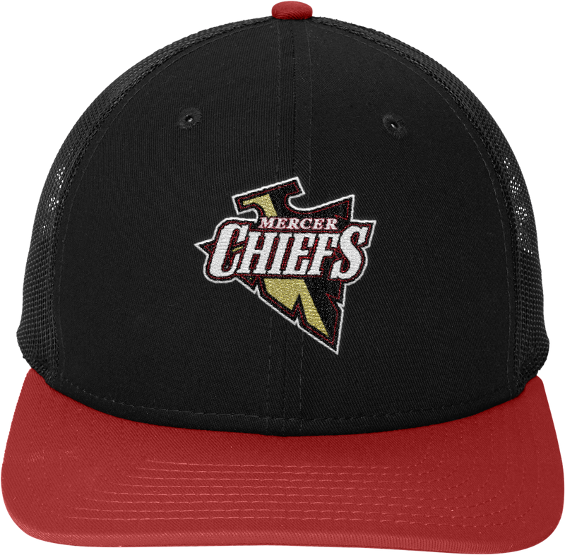 Mercer Chiefs New Era Snapback Low Profile Trucker Cap