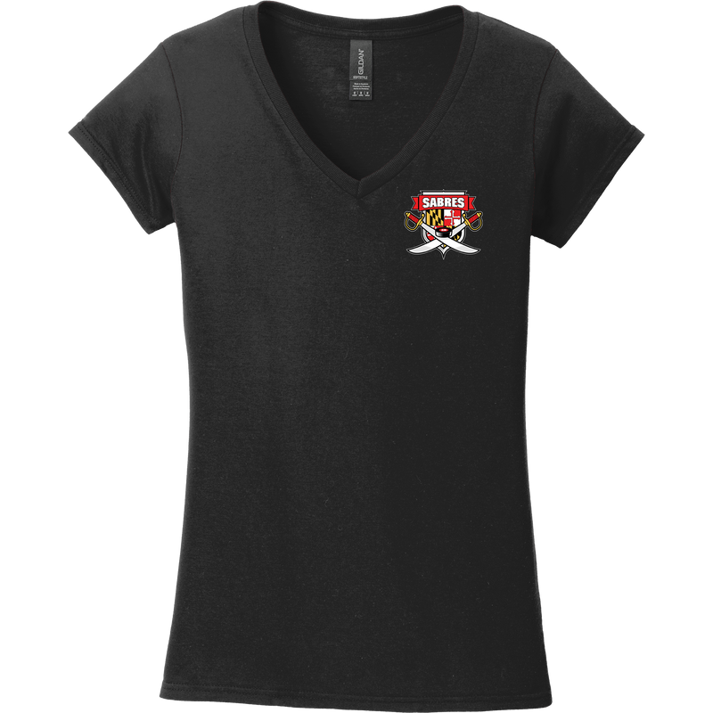 SOMD Sabres Softstyle Ladies Fit V-Neck T-Shirt