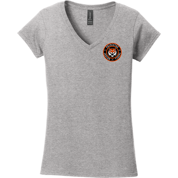 Princeton Jr. Tigers Softstyle Ladies Fit V-Neck T-Shirt