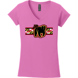 MD Jr. Black Bears Softstyle Ladies Fit V-Neck T-Shirt