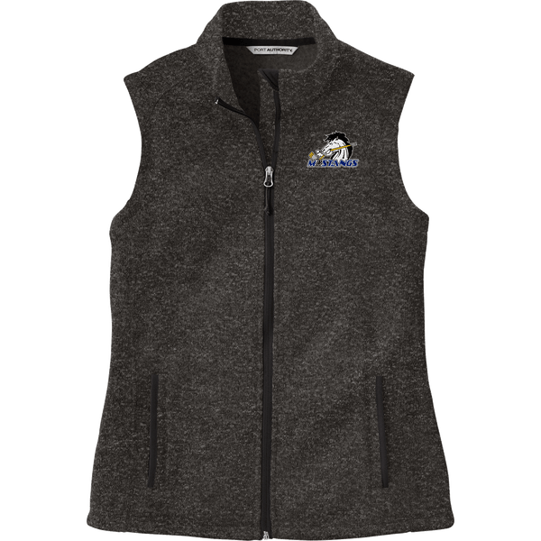 Mid-State Mustangs Ladies Sweater Fleece Vest