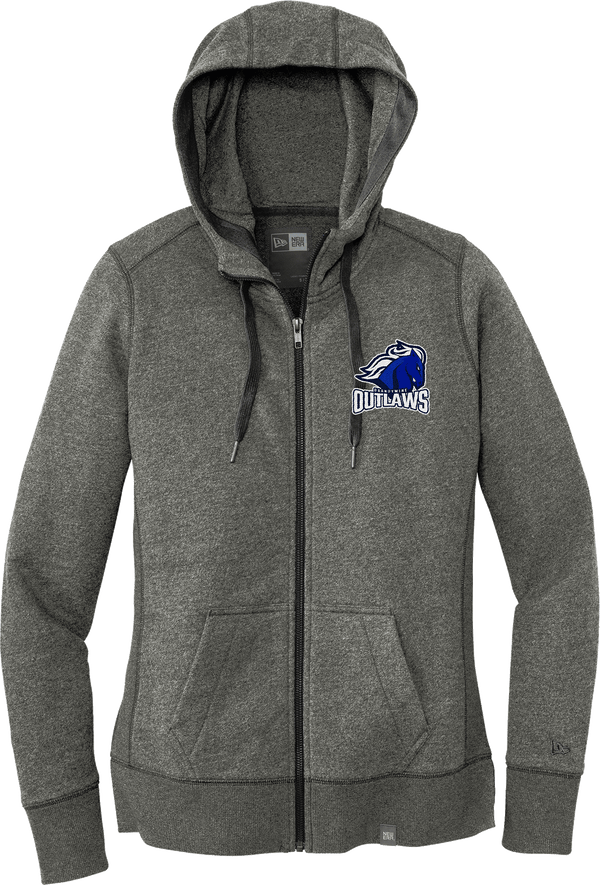 Brandywine Outlaws New Era Ladies French Terry Full-Zip Hoodie