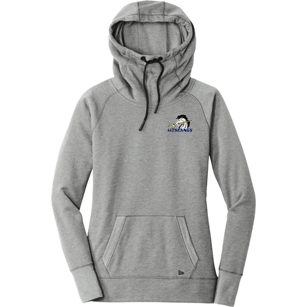 Mid-State Mustangs New Era Ladies Tri-Blend Fleece Pullover Hoodie