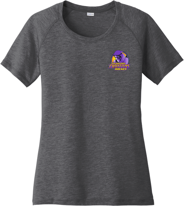 Youngstown Phantoms Ladies PosiCharge Tri-Blend Wicking Scoop Neck Raglan Tee