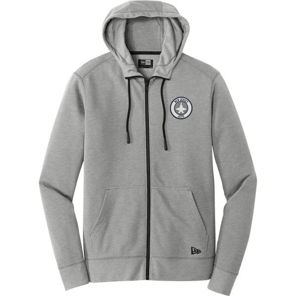 NJ Jets New Era Tri-Blend Fleece Full-Zip Hoodie