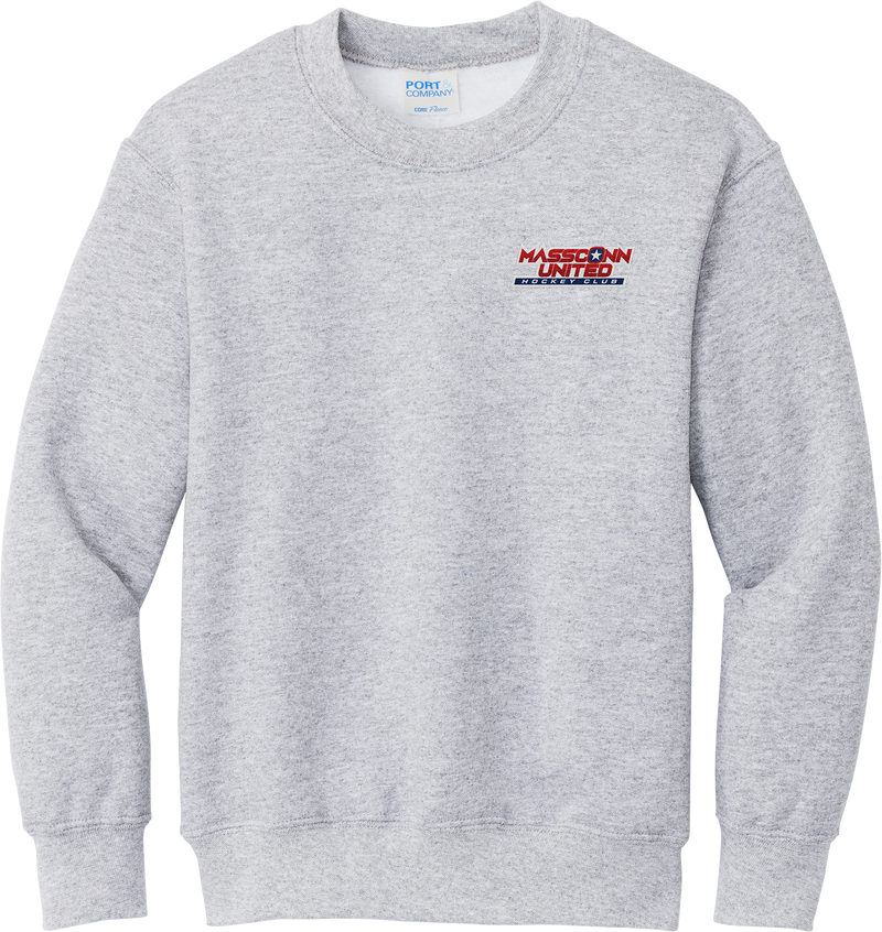 Mass Conn United Youth Core Fleece Crewneck Sweatshirt