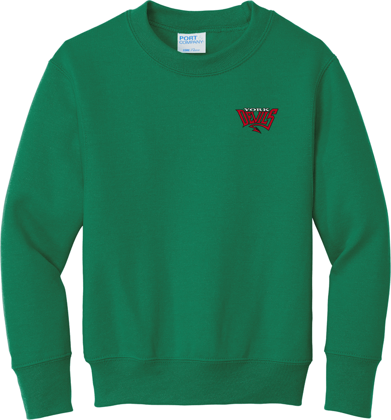 York Devils Youth Core Fleece Crewneck Sweatshirt