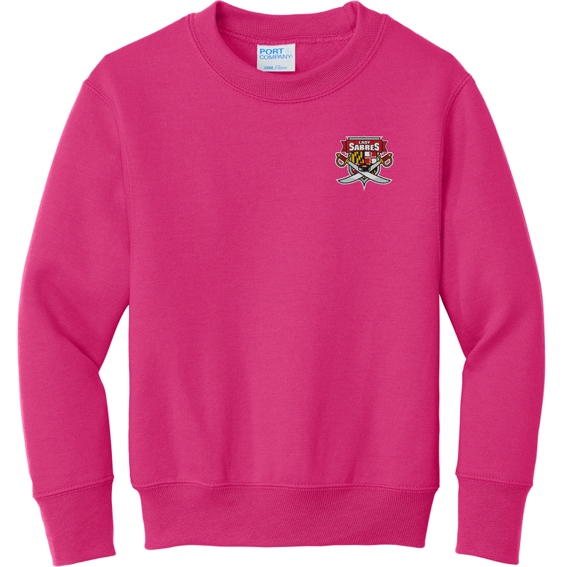 SOMD Lady Sabres Youth Core Fleece Crewneck Sweatshirt