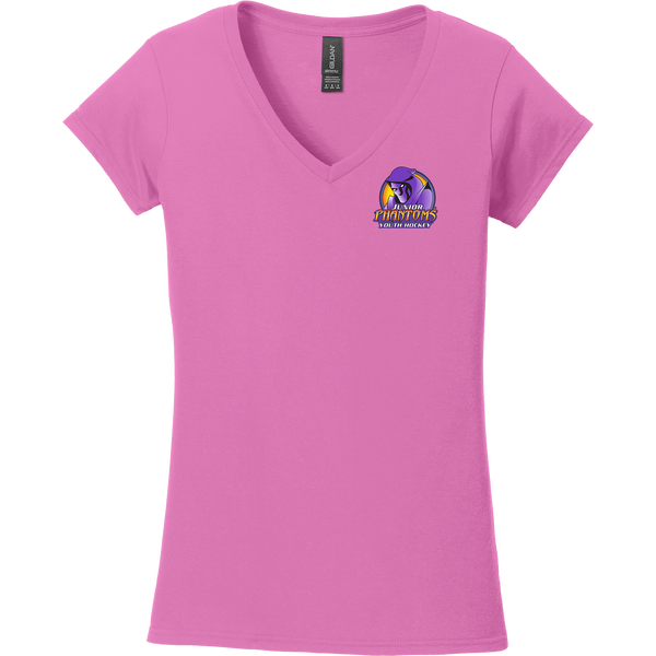 Jr. Phantoms Softstyle Ladies Fit V-Neck T-Shirt