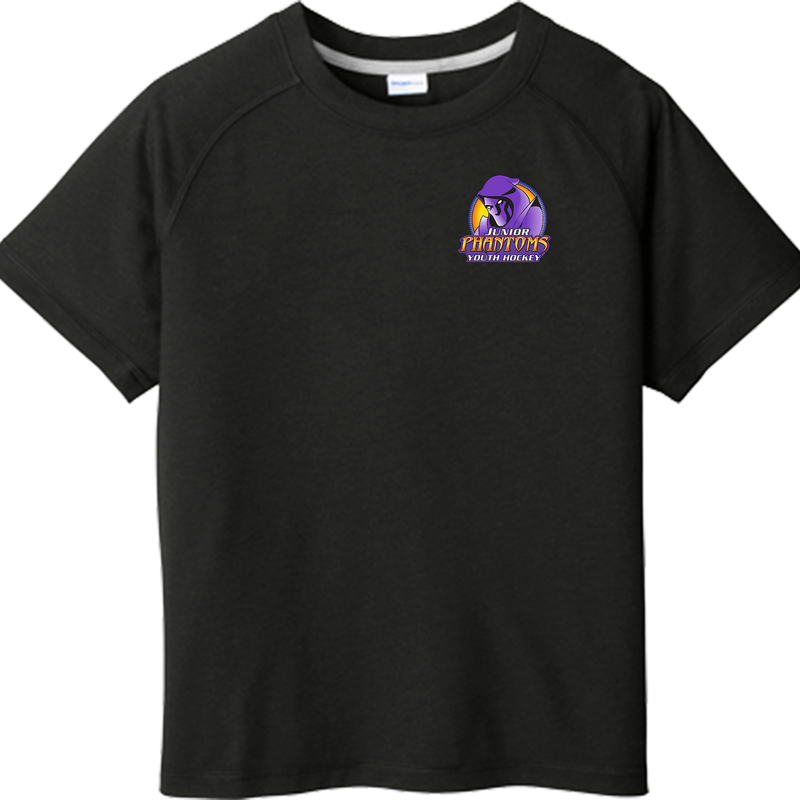 Jr. Phantoms Youth PosiCharge  Tri-Blend Wicking Raglan Tee