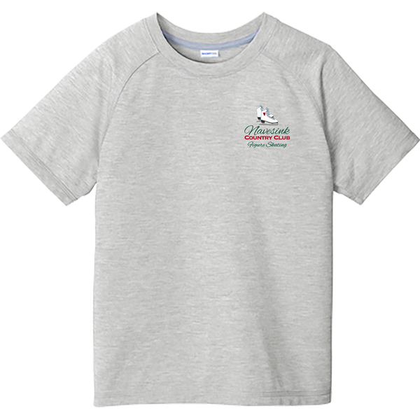 Navesink Figure Skating Youth PosiCharge  Tri-Blend Wicking Raglan Tee